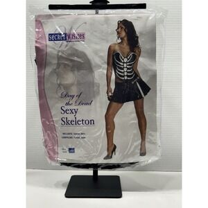Secret Wishes Halloween Costume Women Sexy Skeleton Day Of The Dead Large‎ 10-14